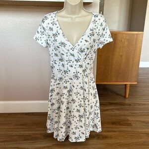 Floral faux wrap dress
